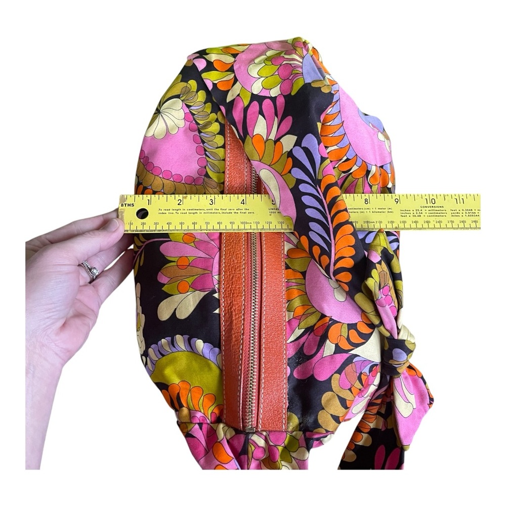 Kate Spade Purse Tote Floral Hawaiian Y2K Bright Canvas Zip Medium Funky Art - Picture 9 of 16
